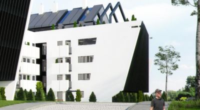 widok Skrzydła Wschodniego / East Wing view from the garden.