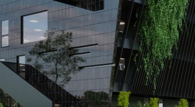 detal: balustrada prywatnych schodów / detail: private stairs to private garden.