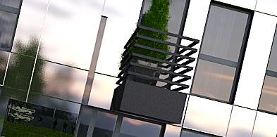 balkon nad wejściem i szczelina / the slot & entrance over entrance.