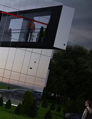 detal: balkon elewacji fronotwej / detail: the frontal balcony.