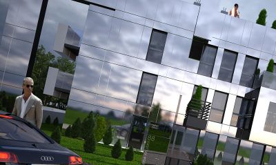 elewacja fronotwa / the frontal elevation.