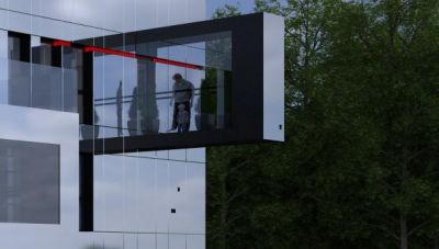 detal: akwarium elewacji frontowej / detail: frontal elevation aquarium. 