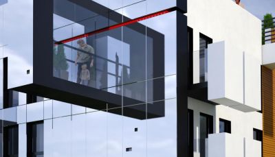 detal: balkon typu akwarium / detail: aquarium type balcony.