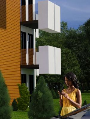 detal: balkony elewacji pd. / detail: south elevation balconies.