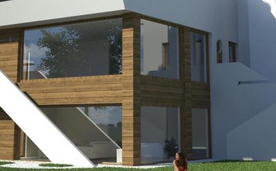 Villa ZENGA - detal: analogia balustrad / detail: the balustrades similarlity. 