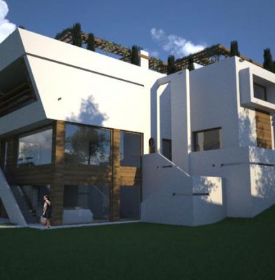 Villa ZENGA - detal: elewacji pd. / south elevation details.