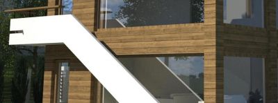 Villa ZENGA - detal: balustrada schodów / detail: the balustrade.