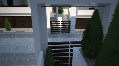 Widok z wejścia na uliczkę / The view from the entrance on the street.