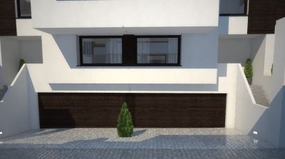 Podjazd przed garażem budynku Zenga Park / The driveaway before the garrage gate of Zenga Park.